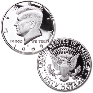 1999-S Clad Kennedy Half Dollar Main Image