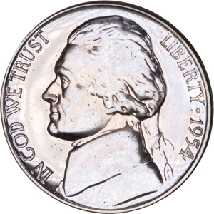 1954 Jefferson Nickel Proof Main Image