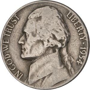 1954 Jefferson Nickel Main Image