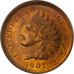 1907 Indian Head Cent, Red Brown Main Image