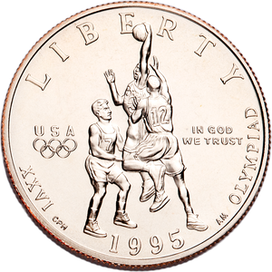 1995-S Centennial Olympics (Basketball) Clad Half Dollar Main Image