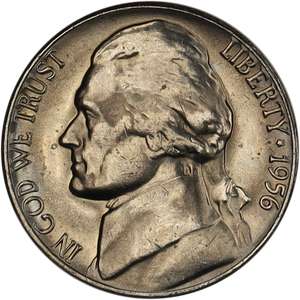 1956 Jefferson Nickel MS60 Main Image