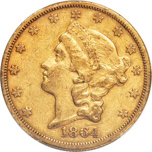 1864-S Gold $20 Liberty Head Main Image