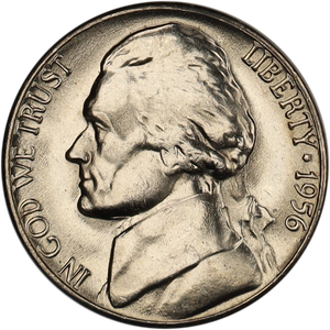 1956-D Jefferson Nickel MS60 Main Image
