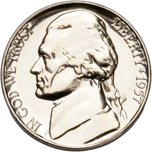 1957 Jefferson Nickel Proof PR63 Main Image