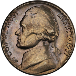 1957-D Jefferson Nickel MS60 Main Image
