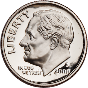 2000-S Clad Roosevelt Dime Main Image