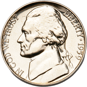 1959 Jefferson Nickel Proof PR63 Main Image