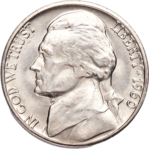 1960-D Jefferson Nickel MS60 Main Image