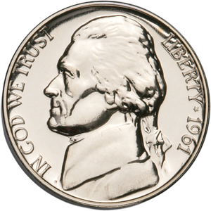 1961 Jefferson Nickel Proof PR63 Main Image