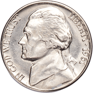 1961-D Jefferson Nickel MS60 Main Image