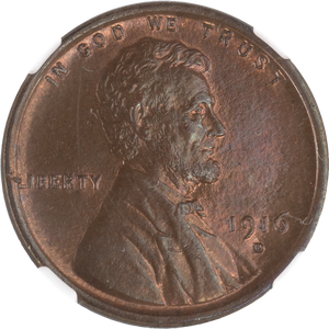 1916-D Lincoln Head Cent Brown Main Image