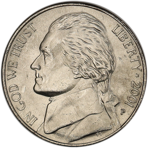 2001-P Jefferson Nickel Main Image