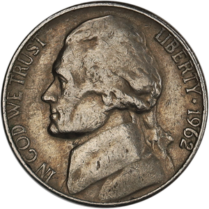 1962-D Jefferson Nickel Main Image