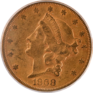 1868-S Gold $20 Liberty Head PCGS   X45+ Main Image