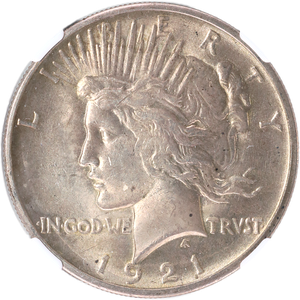 1921 Peace Silver $ HighRelief NGC M63+ Main Image