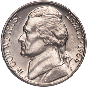 1964 Jefferson Nickel MS60 Main Image