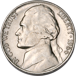 1964 Jefferson Nickel Main Image
