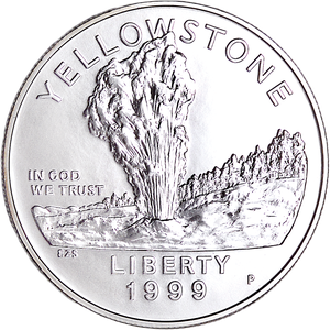 1999-P Yellowstone National Park Silver Dollar Main Image