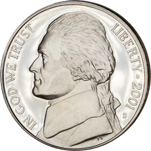 2001-S Jefferson Nickel Main Image