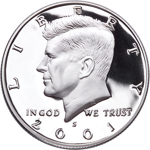 2001-S 90% Silver Kennedy Half Dollar Main Image