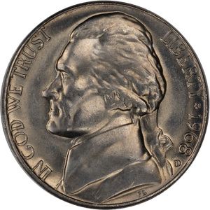 1968-D Jefferson Nickel Main Image