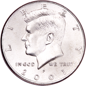 2001-P Kennedy Half Dollar MS60 Main Image
