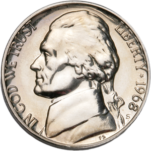 1968-S Jefferson Nickel Proof PR63 Main Image