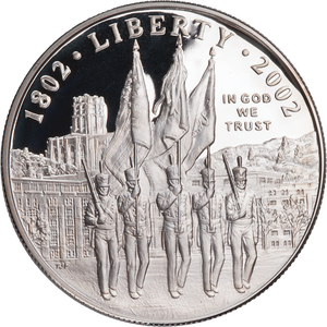 2002-W West Point Bicentennial Commemorative Silver Dollar, Proof Main Image