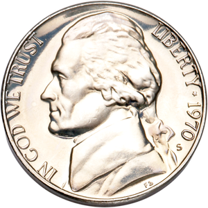 1970-S Jefferson Nickel Proof PR63 Main Image