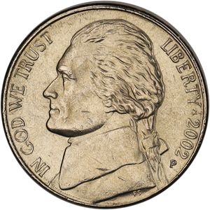 2002-P Jefferson Nickel MS60 Main Image