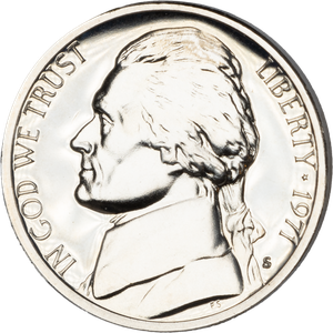 1971-S Jefferson Nickel Proof PR63 Main Image