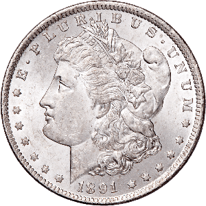 1891-CC Morgan Silver Dollar VAM-3, Spitting Eagle Main Image