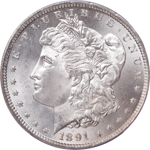 1891-CC Morgan Silver Dollar VAM-3, Spitting Eagle Main Image