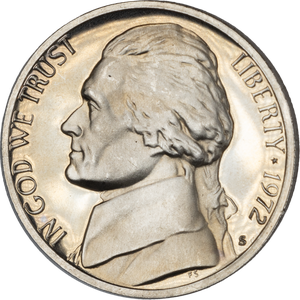1972-S Jefferson Nickel Proof PR63 Main Image