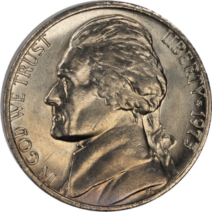 1973 Jefferson Nickel MS60 Main Image