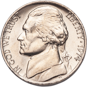 1974 Jefferson Nickel MS60 Main Image