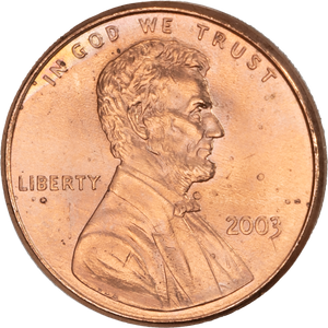 2003 Lincoln Head Cent MS60 Main Image