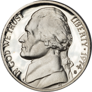1974-S Jefferson Nickel Proof PR63 Main Image