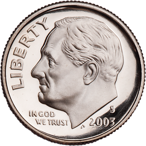 2003-S Clad Roosevelt Dime Main Image