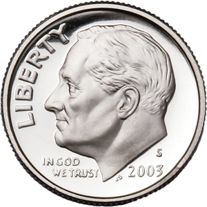 2003-S 90% Silver Roosevelt Dime Main Image