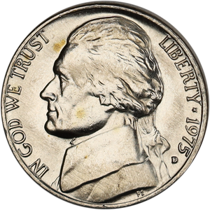 1975-D Jefferson Nickel MS60 Main Image