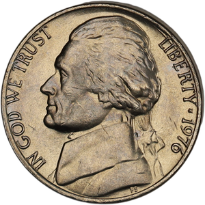 1976 Jefferson Nickel MS60 Main Image