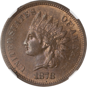 1878 Indian Head Cent Brown Main Image