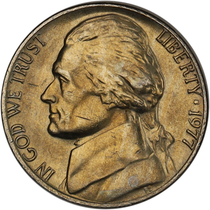 1977 Jefferson Nickel MS60 Main Image