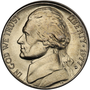 1977-D Jefferson Nickel MS60 Main Image