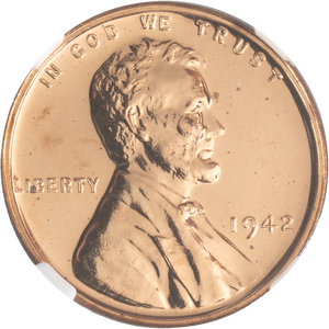 ﻿1942 Lincoln Head Cent, Red Main Image