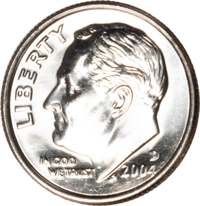 2004-D Roosevelt Dime MS60 Main Image