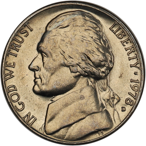 1978-D Jefferson Nickel MS60 Main Image