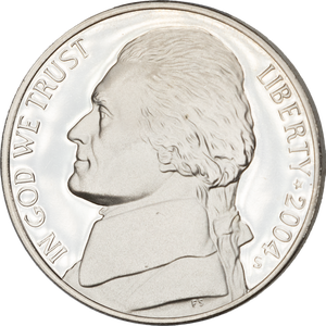 2004-S Jefferson Nickel, Peace Medal PR63 Main Image